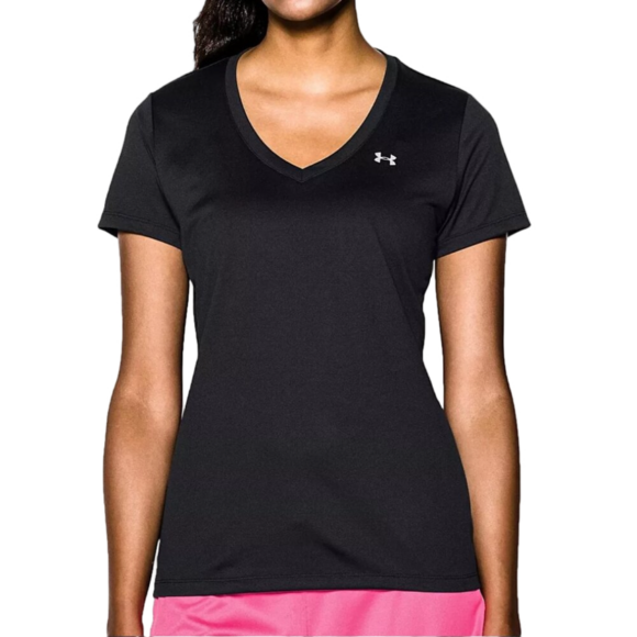 Under Armour Tops - Under Armour Women's Tech V-Neck - Black, Small